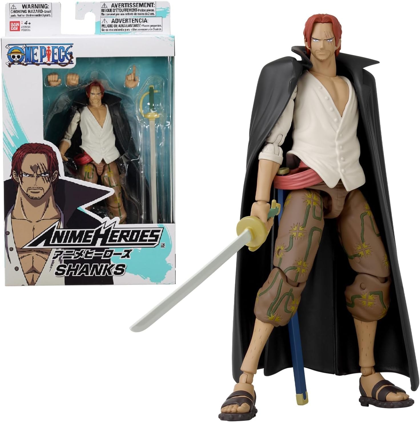 One Piece – Shanks Anime Heroes Action Figure 17 cm – Bandai