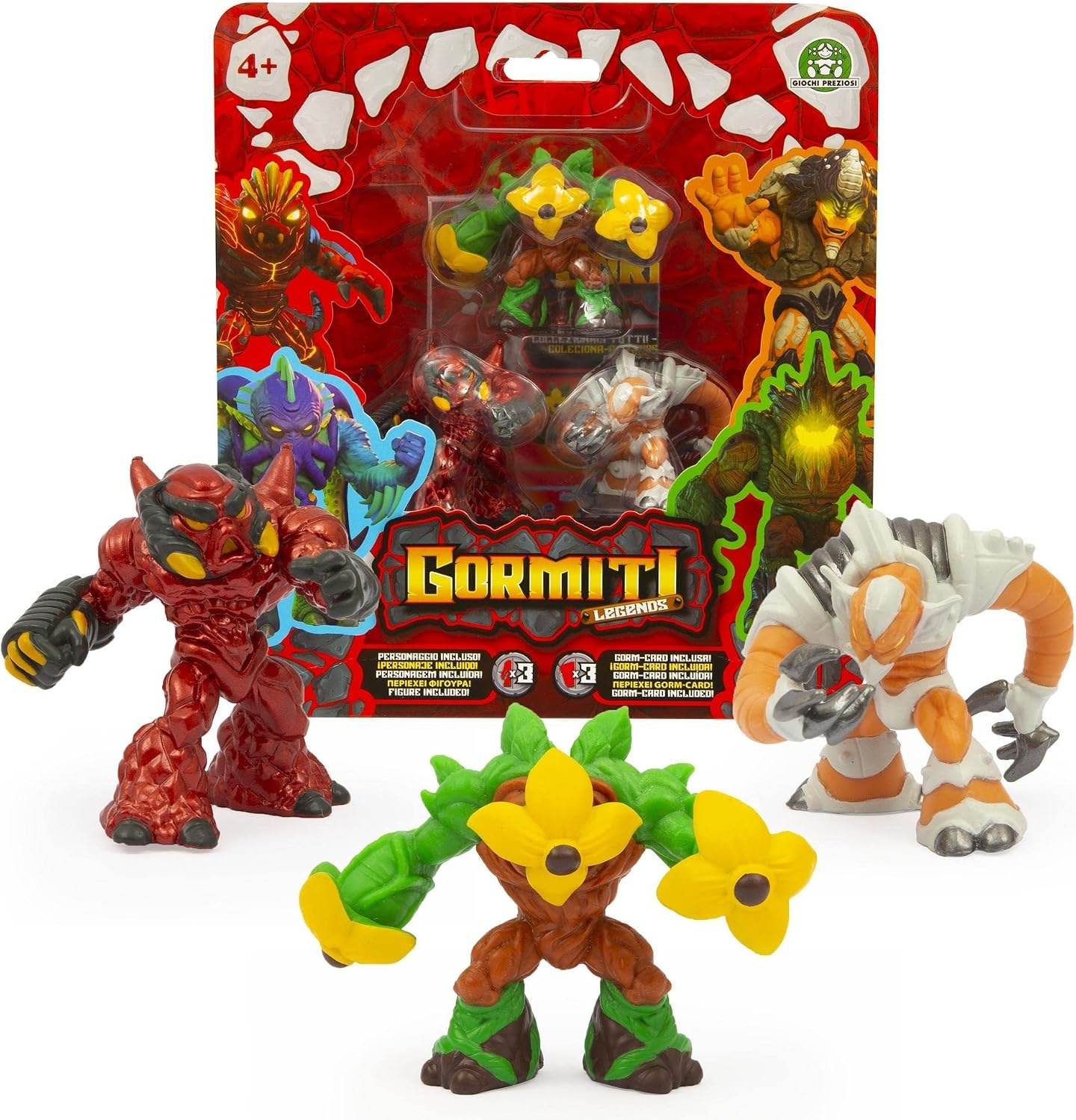 Gormiti Legends – Set 3 Personaggi con Gorm-Card – Giochi Preziosi