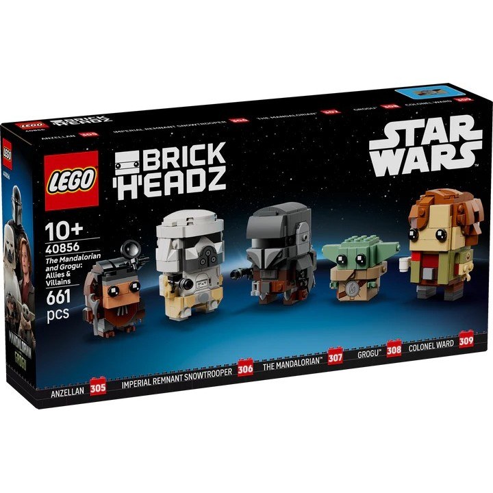 LEGO BrickHeadz Star Wars 40856 - The Mandalorian and Grogu – 5 Personaggi