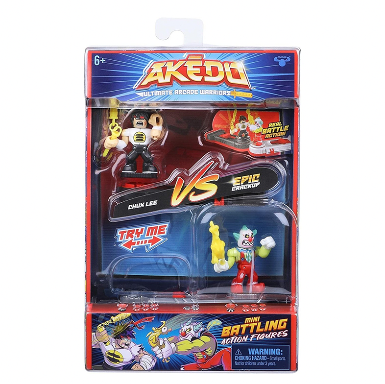Akedo Ultimate Arcade Warriors – Versus Pack Chux Lee VS Epic Crackup – Giochi Preziosi