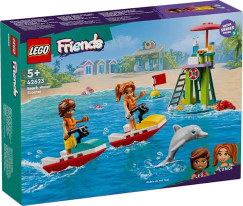 LEGO Friends 42623 - Avventura con Moto d’Acqua e Torre del Bagnino