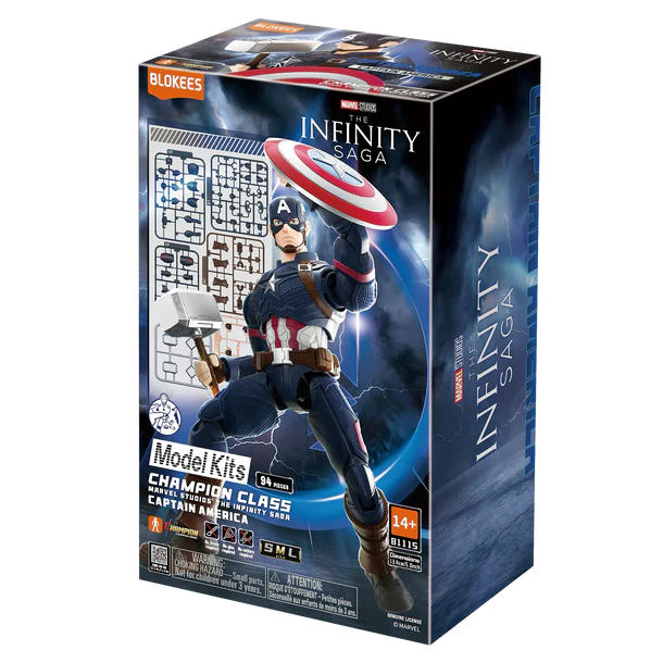 Action Figure Blokees 81115 - Captain America Marvel Infinity Saga Champion Class 03