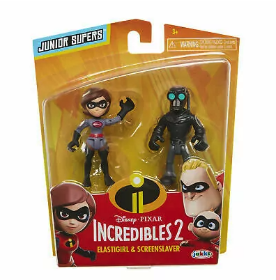 Disney Pixar Gli Incredibili 2 – Elastigirl & Screenslaver Junior Supers – Jakks Pacific