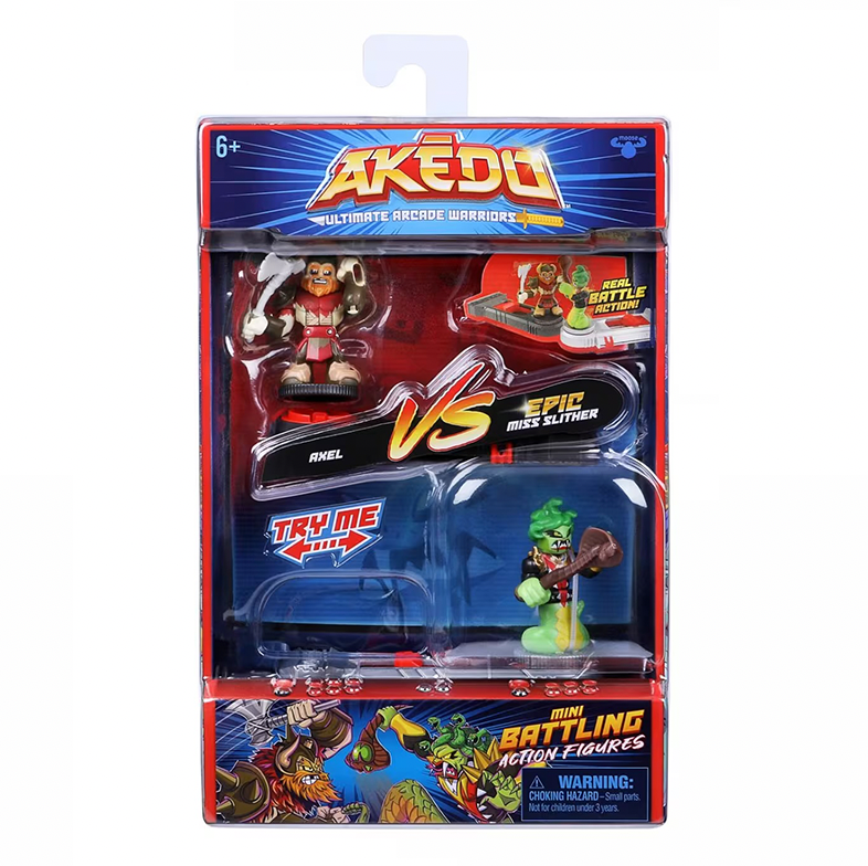 Akedo Ultimate Arcade Warriors – Versus Pack Axel VS Epic Miss Slither – Giochi Preziosi