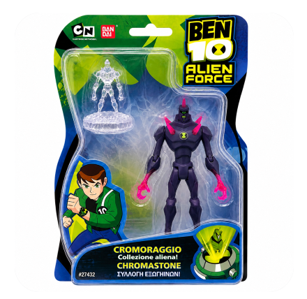 Ben 10 Alien Force – Action Figure Cromoraggio con Mini Figure Trasparente – Bandai