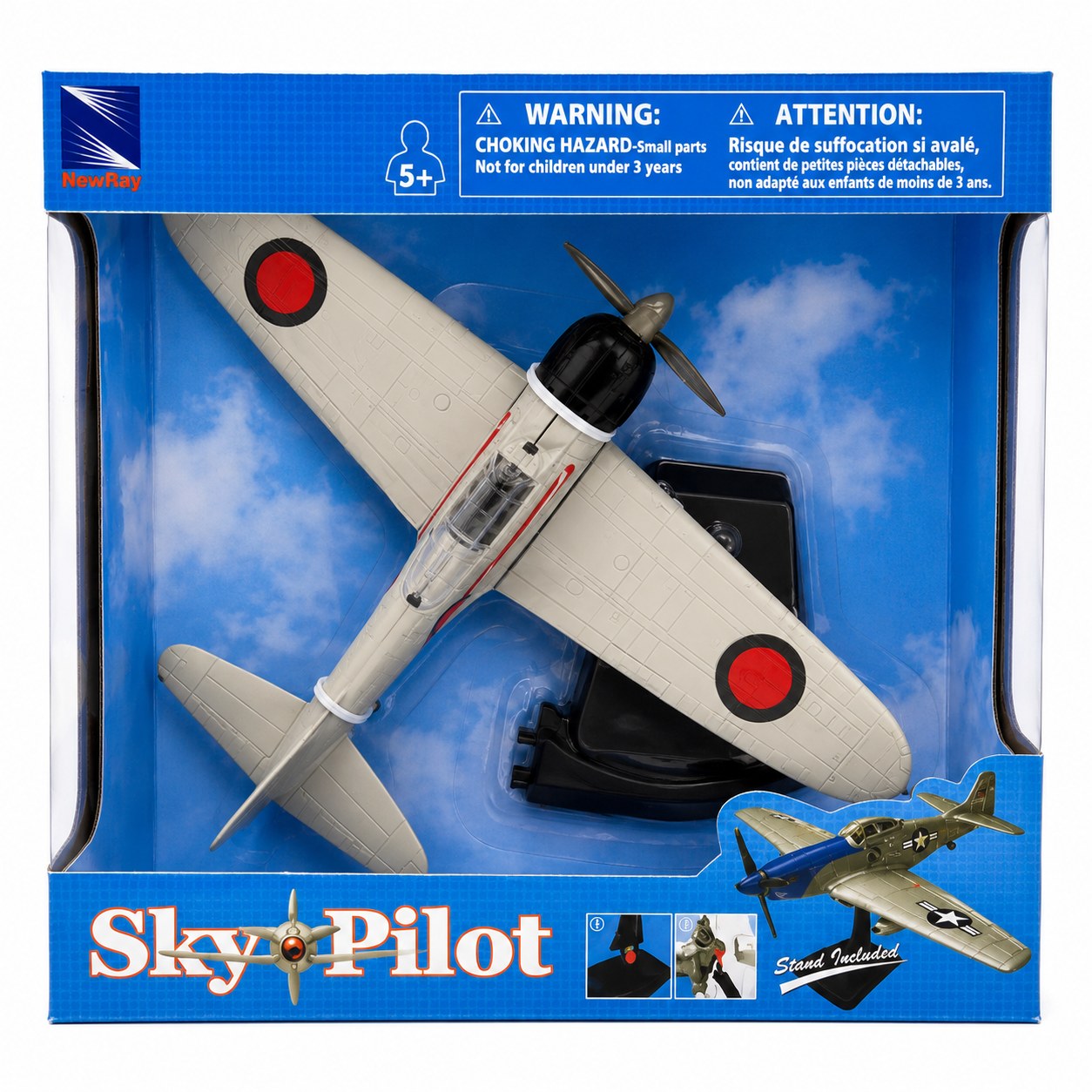 NewRay Sky Pilot – A6M Zero Modellino Aereo Militare Giapponese con Base Espositiva