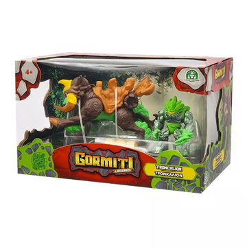 Gormiti - Lord Tasaru con Bestia della Foresta – Action Figure con Cavalcatura