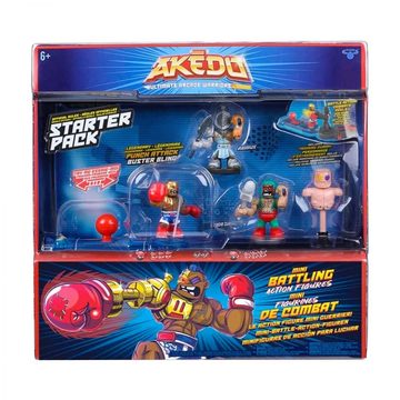 Akedo Ultimate Arcade Warriors – Starter Pack 4 Guerrieri con Training Dummy – Giochi Preziosi