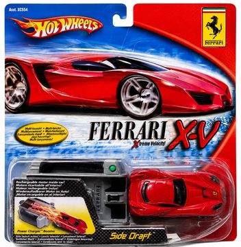 Hot Wheels Ferrari X-V Racer – Xtreme Velocity con Side Draft Launcher – Mattel