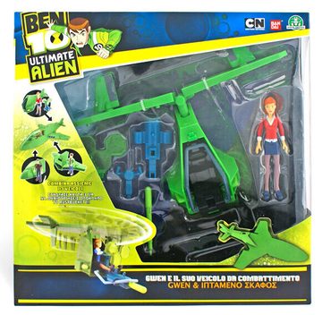 Ben 10 Ultimate Alien – Gwen con Veicolo da Combattimento Trasformabile – Bandai